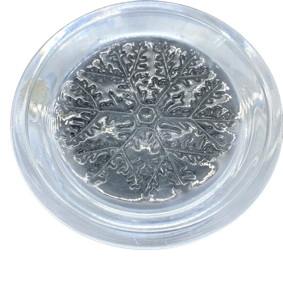 Genuine Lead Crystal Echt Bleikristall 24% PBO Snowflake Bubble Dome Paperweight - Picture 5 of 5